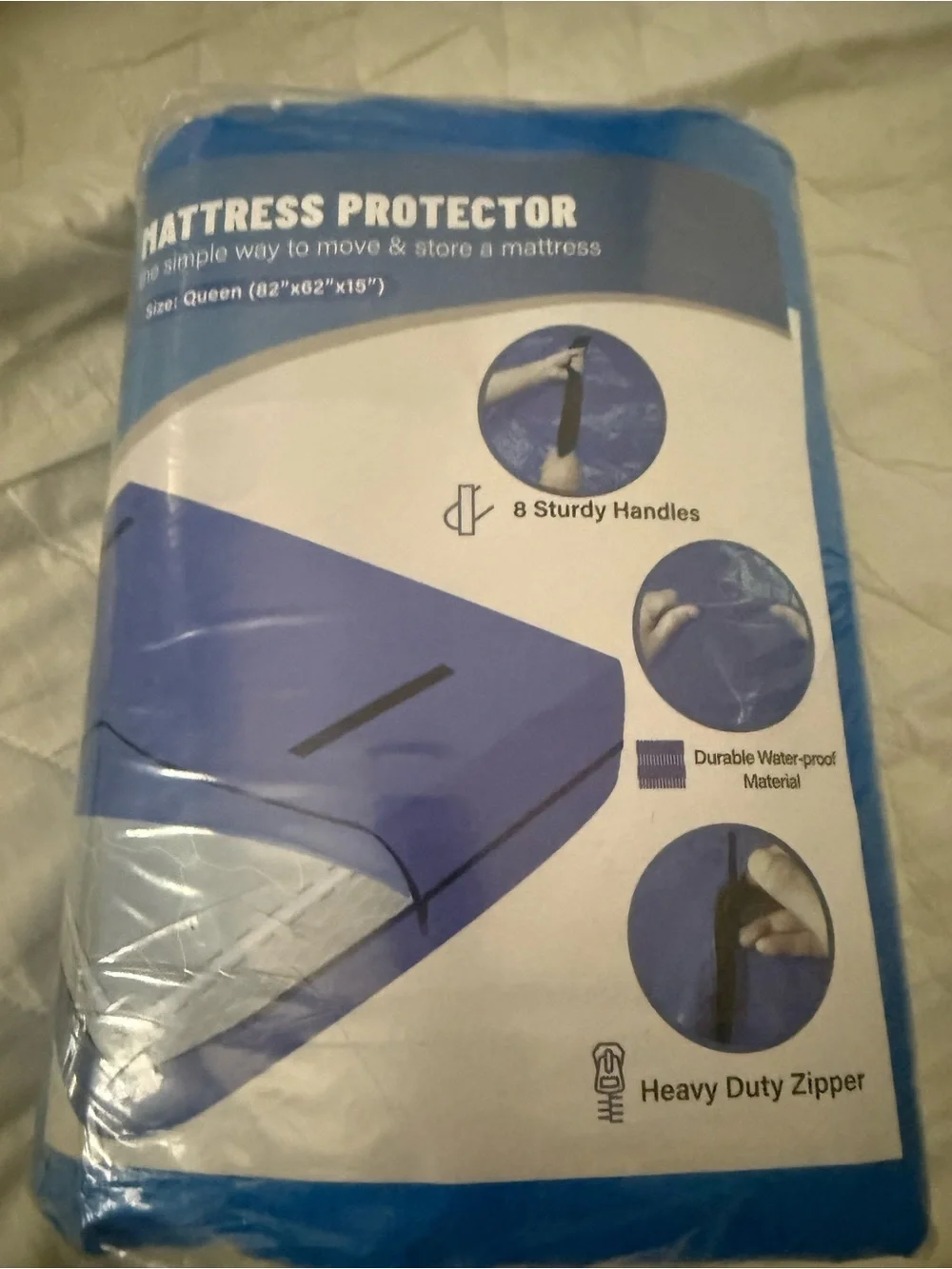 Mattress Protector Storage Bag - Blue